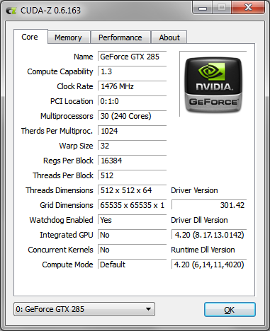 CUDA-Z on Windows